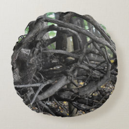 Kärlek i Fallen Träd Rund Kudde