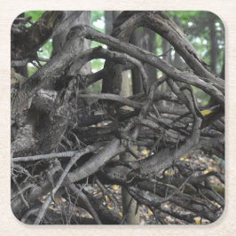 Kärlek i Fallen Träd Underlägg Papper Kvadrat