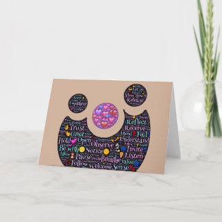 Kärlek i förhållandehälsningkort med kuvertet kort