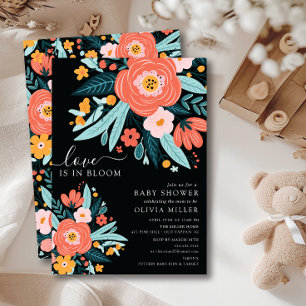 Kärlek i Fullt Bloom Baby Shower-inbjudan Inbjudningar