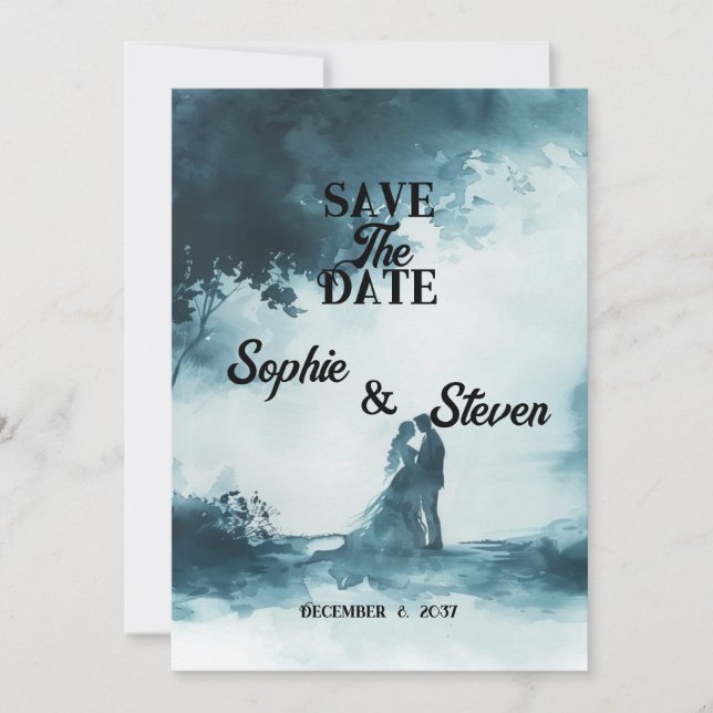 Kärlek i Fullt Bloom: Romantisk Blommigt Spara dat Spara Datumet (Framsida)