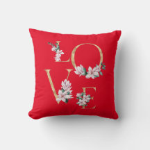 Kärlek i guld brev med magnolia blommor