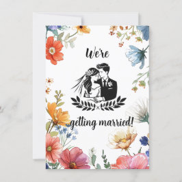 Kärlek i inbjudan till Bloom Wildblombröllop