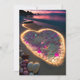 Kärlek i Light and Shadow: Dreamy Beach Wedding Inbjudningar