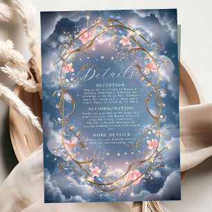 Kärlek i Luft Sparkly Blommigt Bröllop Tilläggskort