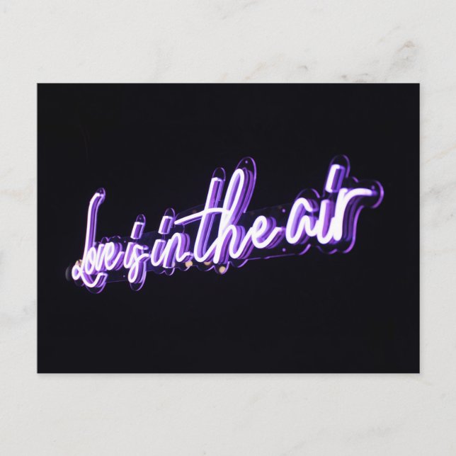 Kärlek i Luft-teckentypgrafisk teckentabell Vykort (Framsida)
