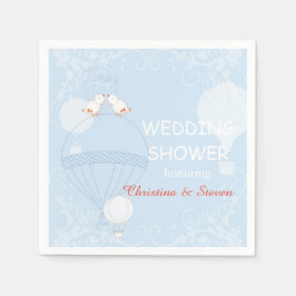 Kärlek i luften Baby Blue Bröllopsfest Pappersservett