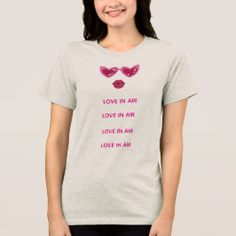Kärlek i luften Kvinnors T-Shirt Hjärtformade Glas