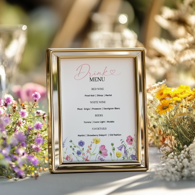 Kärlek i menysignalen för Bloom Drink | WildblommT Poster (Skapare uppladdad)