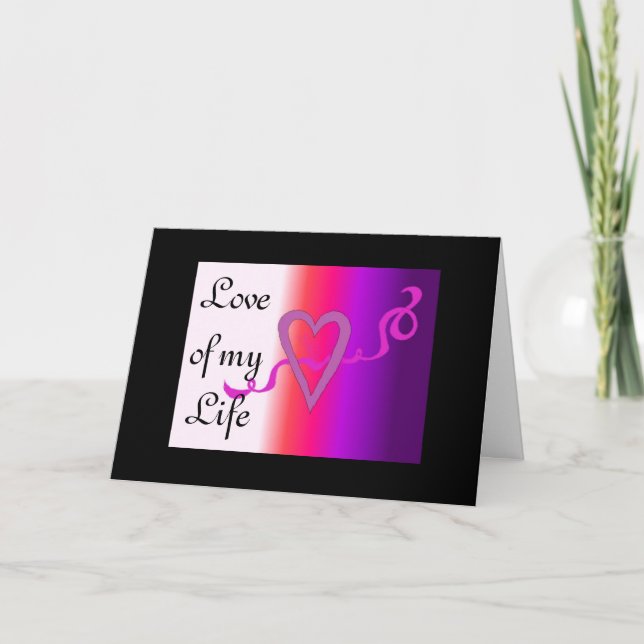 Kärlek i mitt liv helgkort (Framsida)