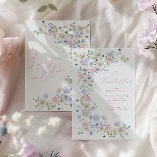 Kärlek i Möhippa för Rosa av Lila av Blommigt i bl Inbjudningar