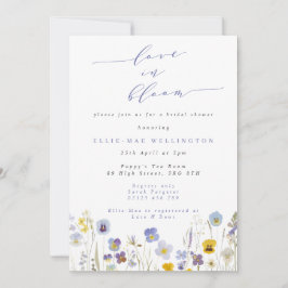 Kärlek i Möhippan Blått och Gult Inbjudningar