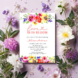 Kärlek i Möhippan BLOMMT Blommigt med ljusfärgstar Inbjudningar