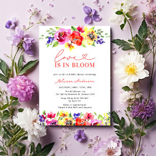 Kärlek i Möhippan BLOMMT Blommigt med ljusfärgstar Inbjudningar