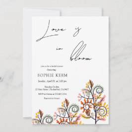 Kärlek i Möhippan Bloom Colorful gren Inbjudningar