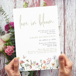 Kärlek i Möhippan Bloom Colorful Vild Flowers Inbjudningar