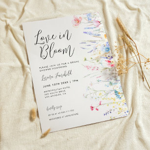 Kärlek i Möhippan Bloom Elegant Wildblommor Inbjudningar