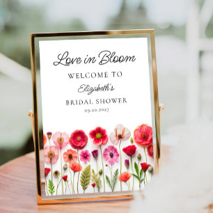 Kärlek i Möhippan Bloom Wildblomma Välkommen Poster