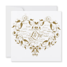 Kärlek i någon språkinbjudan till Guld bröllopsinb