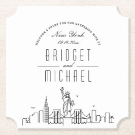 Kärlek i New York | City Skyline Välkommen Underlägg Papper