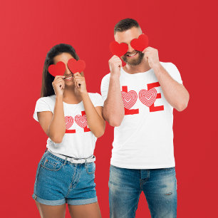 Kärlek i ord vid fyra brev t shirt