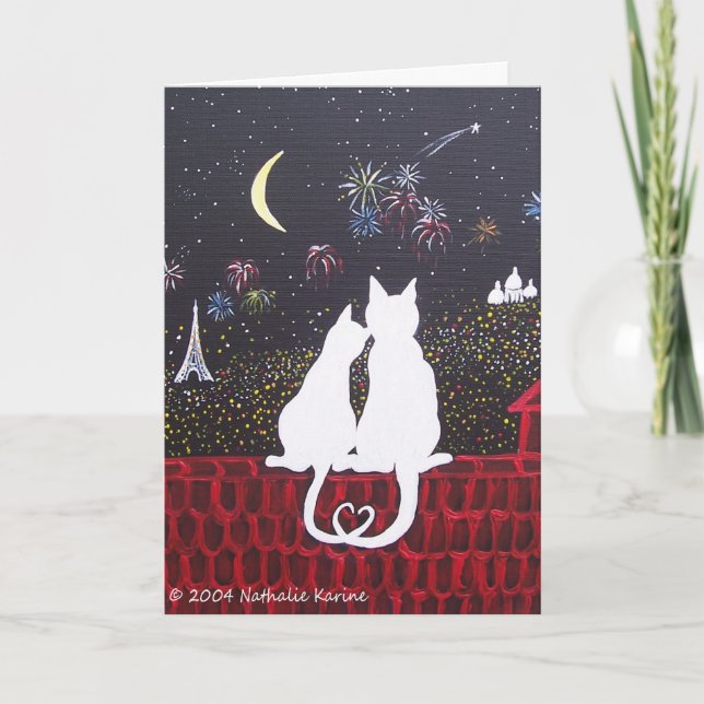 Kärlek i Paris - L'Amour à Paris Helgkort (Framsida)