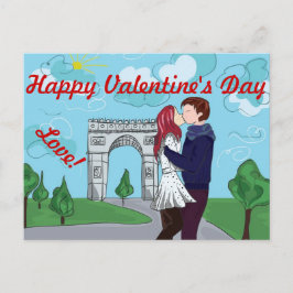 KÄRLEK I PARIS VALENTINES DAY POSTCARD HELG VYKORT