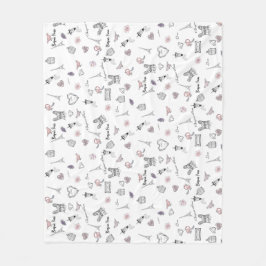 Kärlek i Peris Bohemian Chic Blommigt Boho Girl Fleecefilt