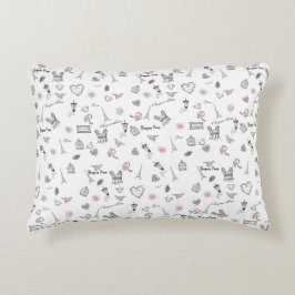 Kärlek i Peris Bohemian Chic Blommigt Boho Girl Prydnadskudde