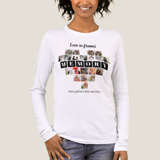 Kärlek i ramhjärta 20 fotokollage Romantiskt T Shirt