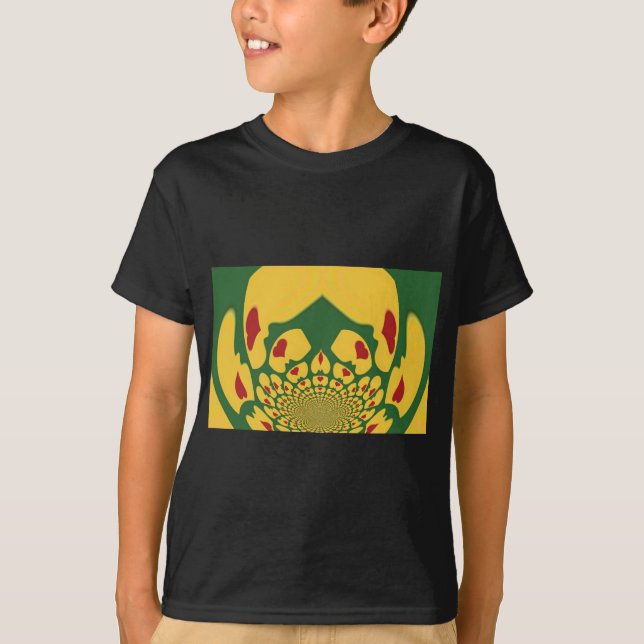 Kärlek i Rasta Färg: Reggae Hearts Tee (Framsida)