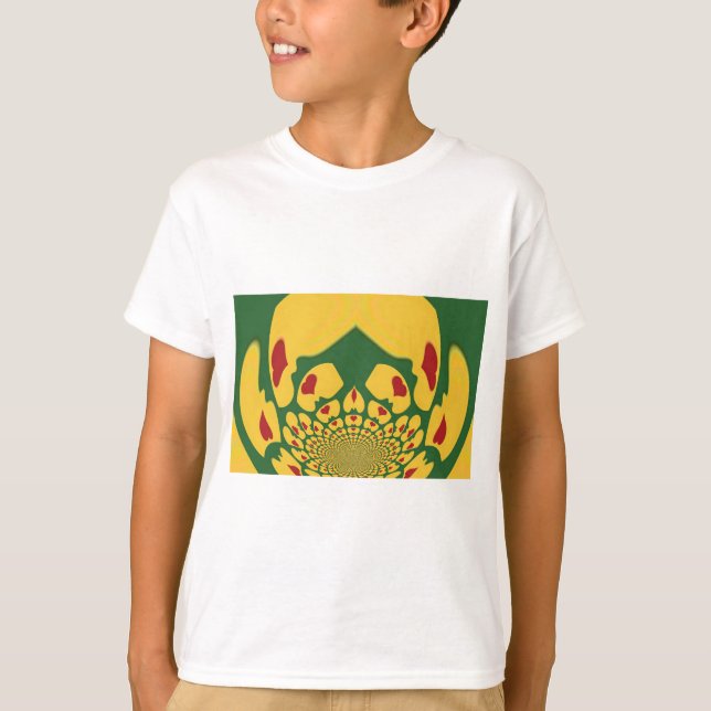Kärlek i Rasta Färg: Reggae Hearts Tee Shirt (Framsida)