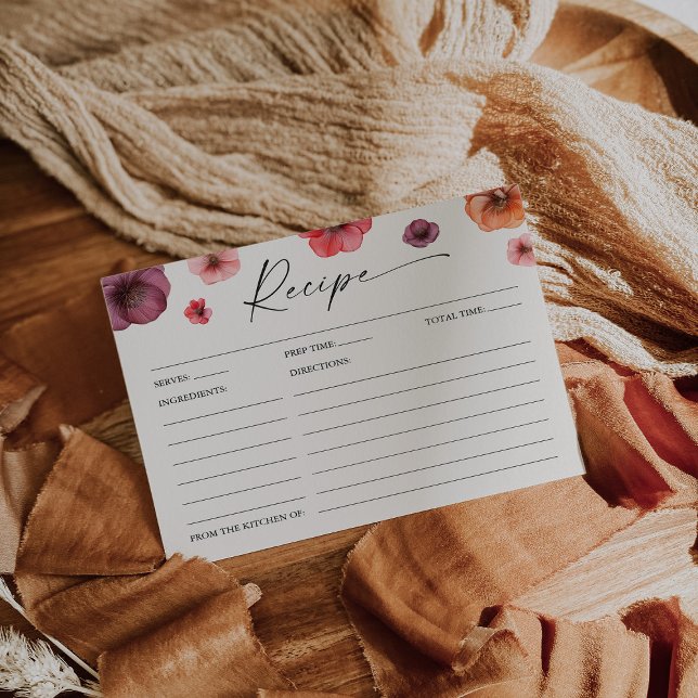 Kärlek i receptkort för Möhippa av blomma (Skapare uppladdad)