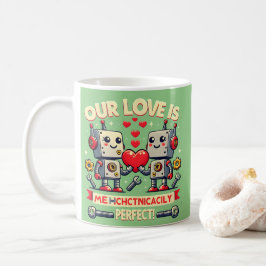 Kärlek i Rörelse Mekaniska hjärtan Valentine Kaffemugg