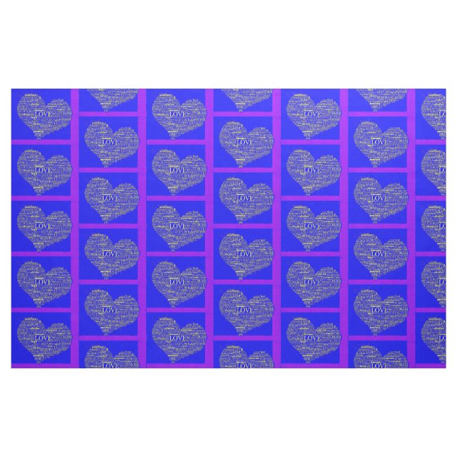 Kärlek....i så många ord tyg (Fat Quarter)