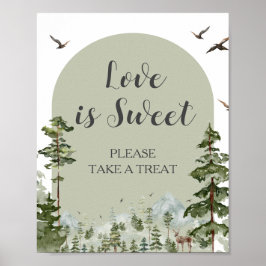 Kärlek i skogsområdet Gräs i Träd är sötat Poster