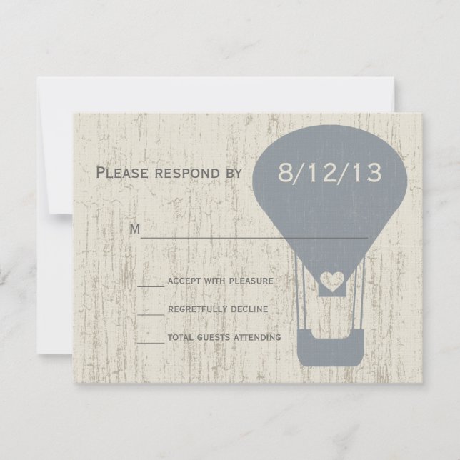 Kärlek i svaret på Bröllop vid Luft-ballongen OSA Kort (Framsida)