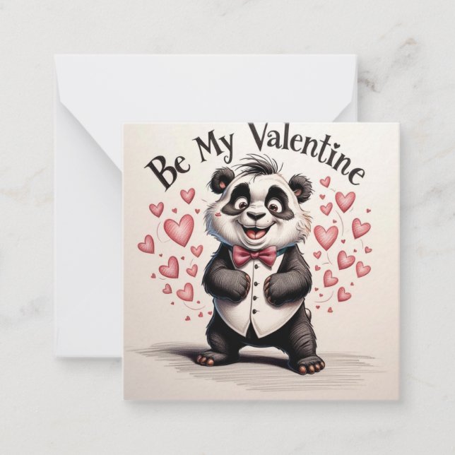 Kärlek i svartvitt anteckningskort (Framsida)