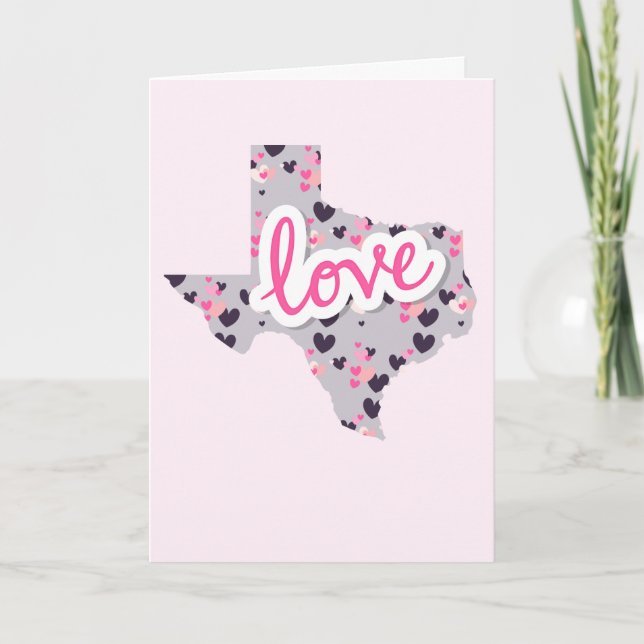 Kärlek i Texas - Alla hjärtans dag Helgkort (Framsida)