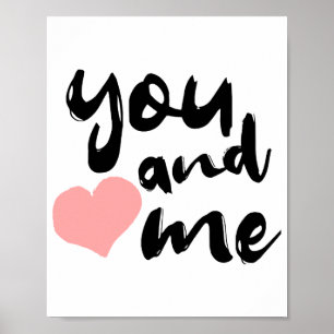 Kärlek i två Ord, du och jag, Valentines day. Poster