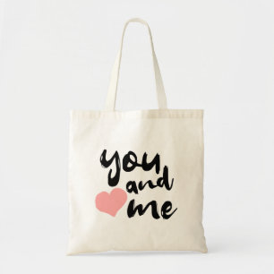Kärlek i två Ord, du och jag, Valentines day. Tygkasse
