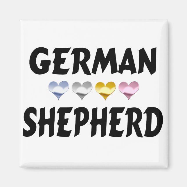Kärlek i Tyska Shepherd Magnet (Framsidan)