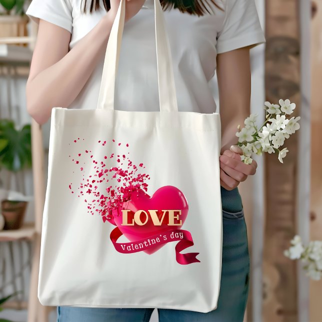 Kärlek i varje dag: Alla hjärtans dag Tote Bag Tygkasse (Skapare uppladdad)