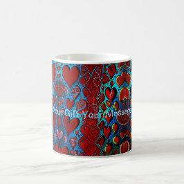 Kärlek i varje hjärtslag kaffemugg