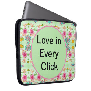 Kärlek i varje klick laptop fodral