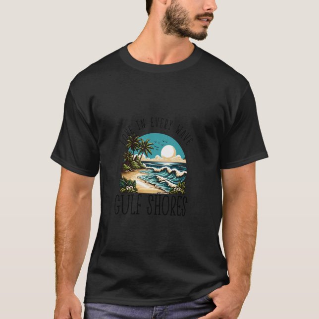 Kärlek i varje våg - Gulf Shores T Shirt (Framsida)