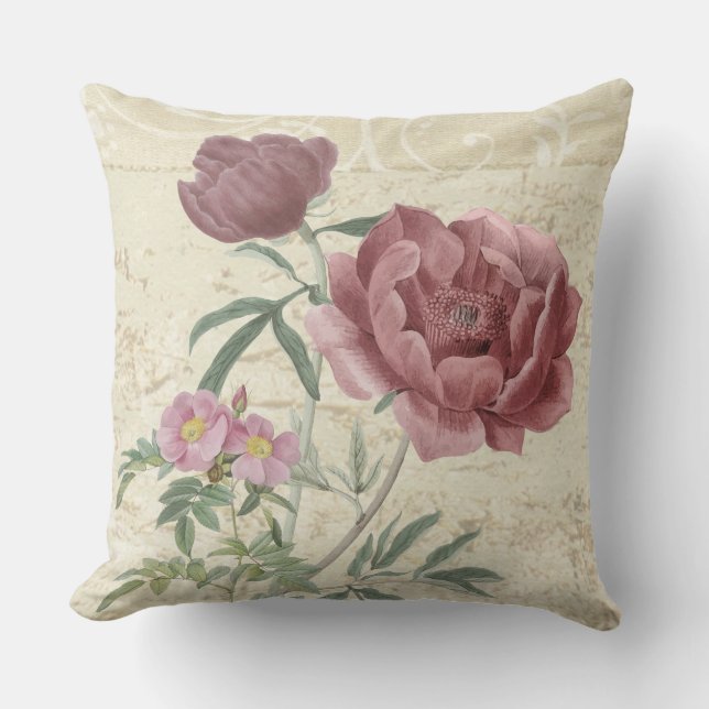 Kärlek i vitt skript med pulverpil för Anpassnings Kudde (Framsida)