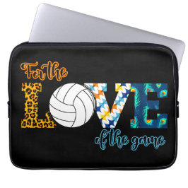 Kärlek i Volleyball Mamma Leopard Laptop Fodral