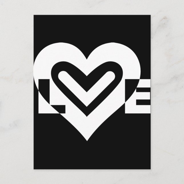 Kärlek i White Vykort (Framsida)