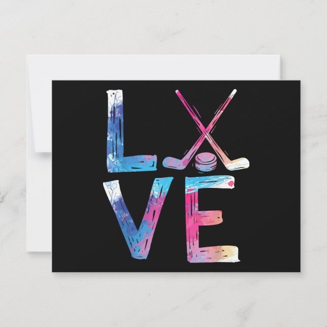 Kärlek Ice Hockey Girls Hockey Gifts Womens Ice Ho (Framsida)